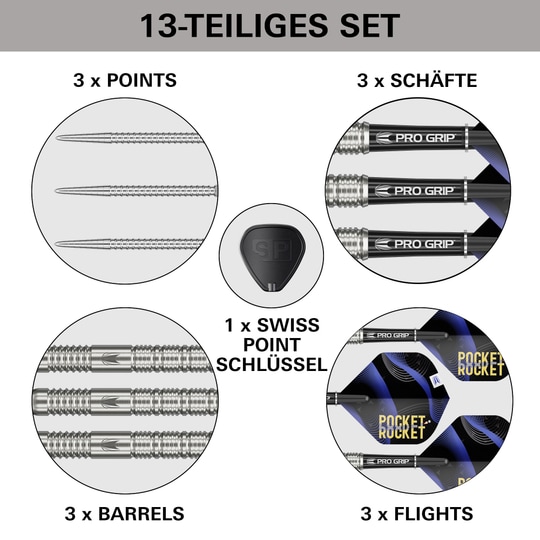 Target Justin Hood Swiss Points Steeldarts - 23g