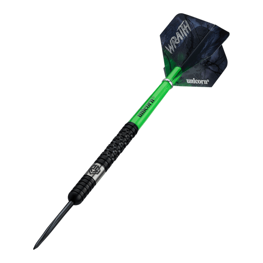 Unicorn Wraith Ross Smith Steeldarts mit einem Gewicht von 22g werden auf diesem Bild dargestellt. Das Produkt ist für präzises Dartspiel entwickelt.