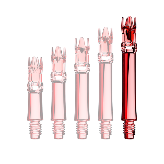 L-Style L-System Ersatzshafts - Clear Red Hier wird eine transparente rote Ersatzshaft gezeigt. Die Shaft ist länglich und liegt einzeln vor.