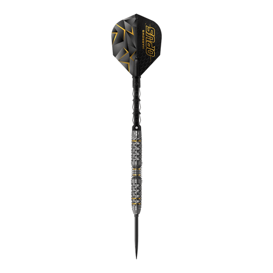 Harrows Opus Quick Point Steeldarts Harrows Opus Quick Point Steeldarts - 23g. Das Bild zeigt Steeldarts mit einem Gewicht von 23 Gramm.