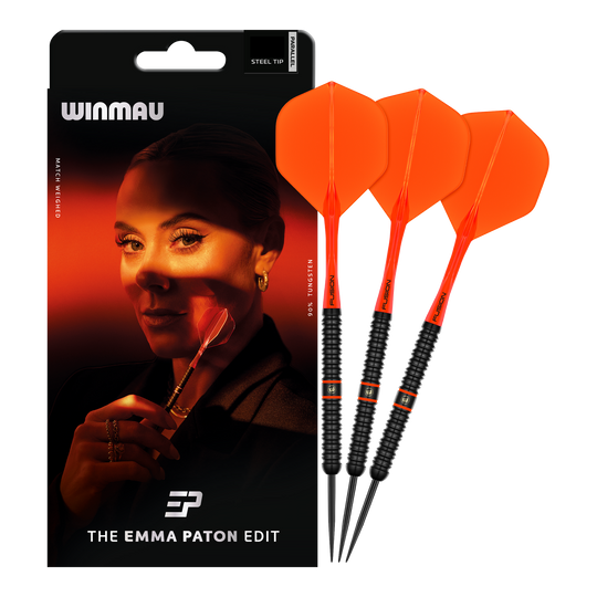 Winmau Emma Paton Edit Steeldarts - 23 g Das Produkt Winmau Emma Paton Edit Steeldarts - 23 g ist auf dem Bild zu sehen. Es handelt sich um hochwertige Steeldarts für präzises Werfen.