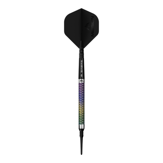 Mission Kaleidos Softdarts - 19g Das Bild zeigt den Mission Kaleidos Softdarts - 19g. Der Softdart ist seitlich dargestellt.