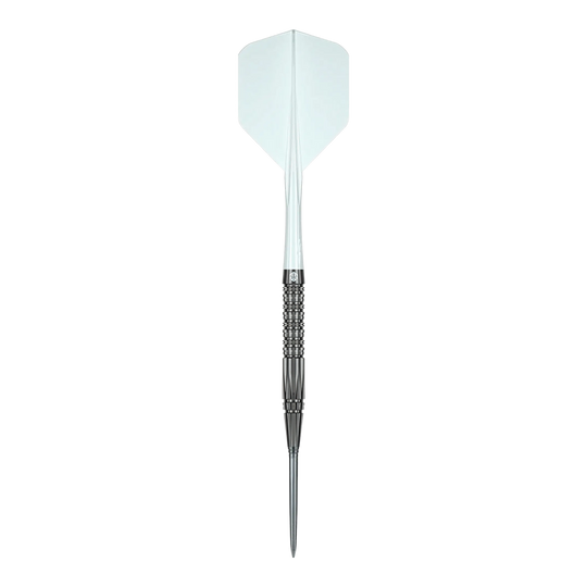 Das Foto zeigt Caliburn Prisma P2 Steeldarts mit 20,5g. Perfekt geeignet für Dartspieler, die Wert auf Qualität legen.