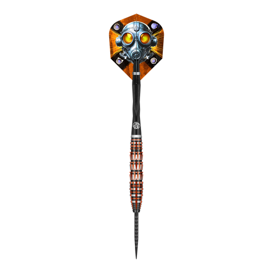 Shot Badlands Rustin Steeldarts - 23g Dieses Bild zeigt den Shot Badlands Rustin Steeldarts - 23g. Der Dartpfeil ist in Nahaufnahme abgebildet.