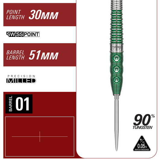 Target Japan Prime Series Motomu Sakai Xeno GEN1 Swiss Point Steeldarts Das Bild zeigt die Target Japan Prime Series Motomu Sakai Xeno GEN1 Swiss Point Steeldarts. Diese Steeldarts sind für ambitionierte Dartspieler konzipiert.