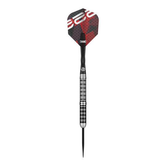 Shot Niels Zonneveld V2 Steeldarts Dies ist ein Steeldart aus der Serie "Shot Niels Zonneveld V2". Der Dart hat ein silbernes, geriffeltes Barrel und schwarze sowie rote Flights.