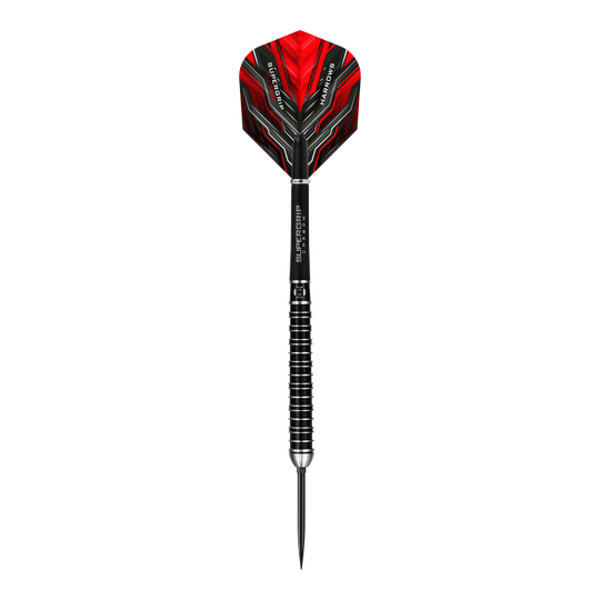 Harrows Supergrip Ultra Quick Point Steeldarts Das Produkt Harrows Supergrip Ultra Quick Point Steeldarts ist zu sehen. Die Oberfläche der Darts wird gezeigt.