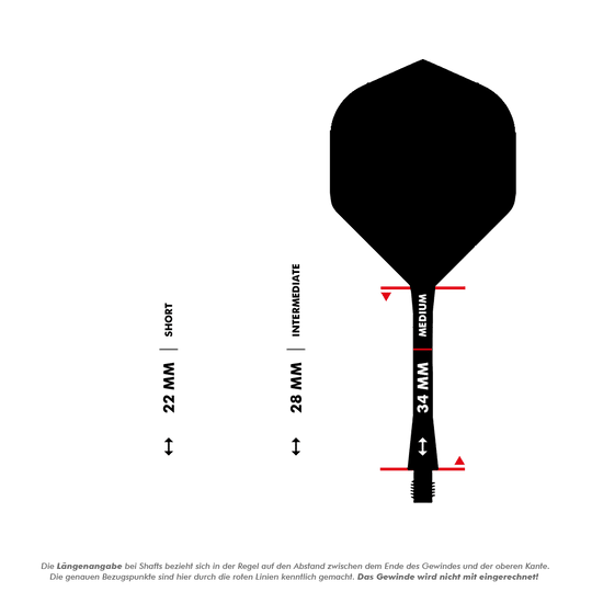 Winmau Fusion Flight Shaft System Standard Schwarz