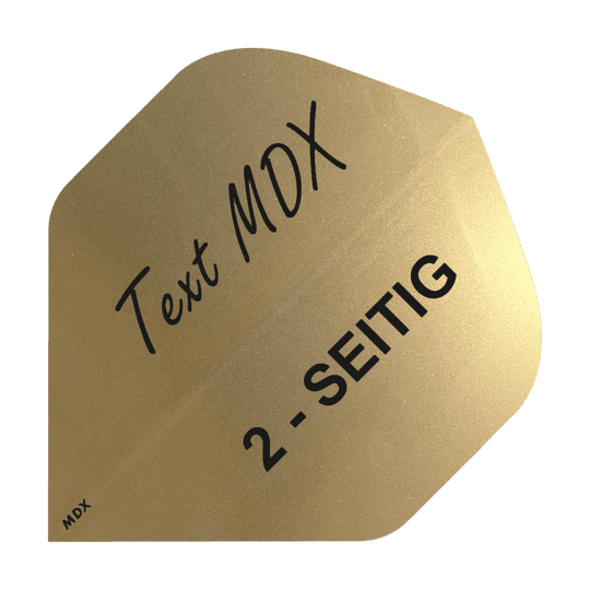 10 Satz Bedruckte Metallic Flights 2-Seitig - Wunschtext - MDX Standard