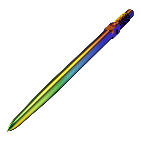 Bulls NL Convertible Point Dartspitzen - Smooth - Rainbow Ein Bild mit dem Dateinamen BU57716_BullsNL_Convertible_Points_Smooth_Rainbow_36mm_2. Es stellt vermutlich eine weitere Ansicht eines Dartspitzen-Artikels in Regenbogenfarben dar.
