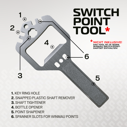 Winmau Switch Point Groove Steeldartspitzen - Schwarz Hier sind die Winmau Switch Point Smooth Steeldartspitzen im Silver Effect zu sehen. Diese Spitzen eignen sich für Steeldarts und bieten einen glatten Effekt.