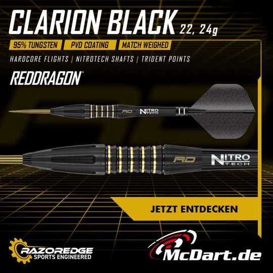 Red Dragon Clarion Black Steeldarts