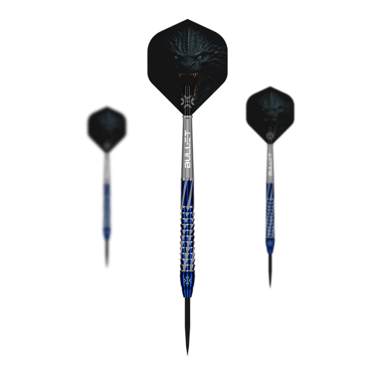 Bullet Hydra Steeldarts Das Bild zeigt die Bullet Hydra Steeldarts. Ein Set präziser Steeldarts für den Dartsport.