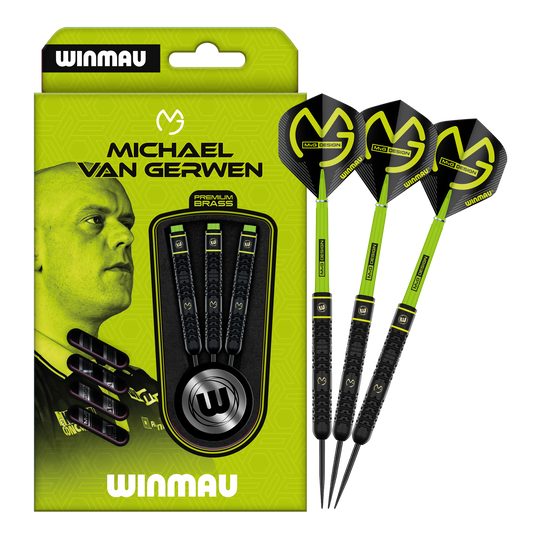 Winmau Michael Van Gerwen Steeldarts - 21 g Zu sehen ist das Set Winmau Michael Van Gerwen Steeldarts mit 21 g. Diese Darts sind optimal zum Steeldart-Spielen geeignet.