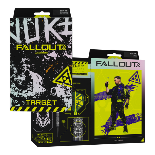 Target Luke Littler Nuke Fallout Softdarts - 19g Target Luke Littler Nuke Fallout Softdarts - 19g