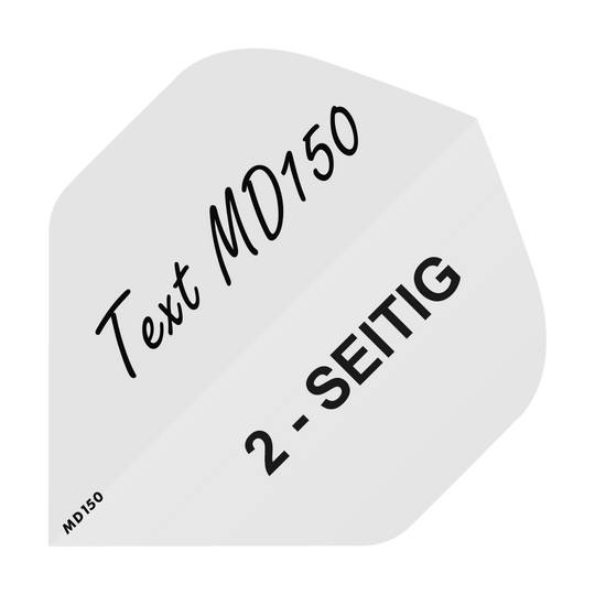 10 Satz Bedruckte Flights 2-Seitig - Wunschtext - MD150 Standard