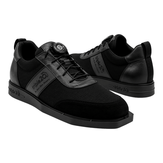 Triple20 Dartschuhe Textil mit Drehverschluss - Schwarz