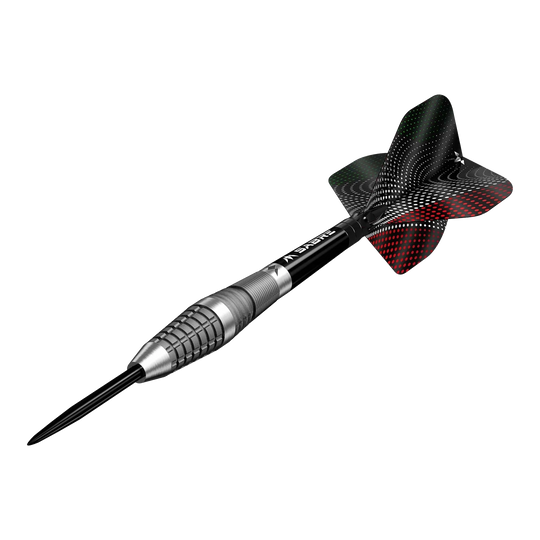 Mission Michele Turetta Sandblasted Steeldarts - 23g Das Bild zeigt Mission Michele Turetta Sandblasted Steeldarts in der 23g Variante. Die Pfeile zeichnen sich durch ihr sandgestrahltes Design aus.