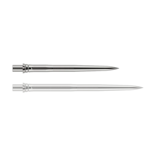 Auf dem Bild sind vermutlich EVO121 Caliburn EVO Dartspitzen EZ Smooth in Silber, 28mm, abgebildet. Diese Softdartspitzen sind für elektronische Dartscheiben geeignet.