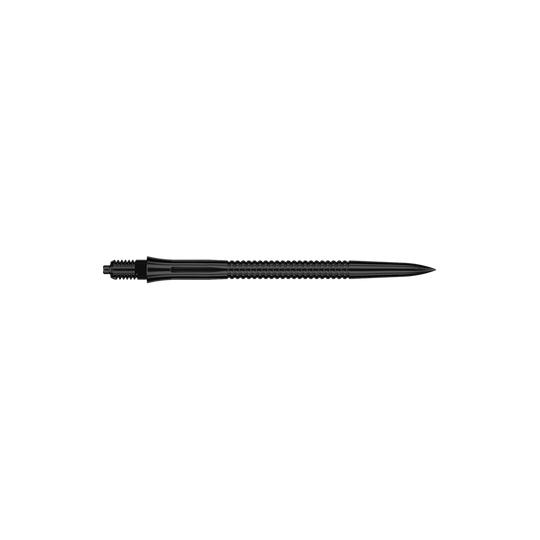 Zu sehen sind schwarze, gerillte Dartspitzen mit 36 mm Länge. Die Datei wird EVO203_Caliburn_EZ-EVO_Dartspitzen_Grooved_Schwarz_36mm_2 genannt.