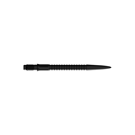 Zu sehen sind schwarze Dartspitzen für Darts. Die Spitzen haben eine Länge von 30 mm.