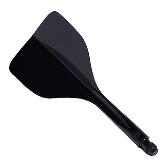 Condor Axe 120 Flight-System Schwarz - Small Das Bild zeigt das Produkt "Condor Axe 120 Flight-System Schwarz - Small". Es handelt sich um ein schwarzes Dart-Flight-System mit kleiner Größe.