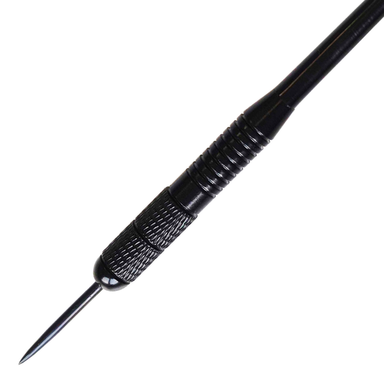 Karella Black Brass Steeldarts - 21g Dieses Bild zeigt Karella Black Brass Steeldarts mit einem Gewicht von 21g. Die schwarzen Messing-Steeldarts sind ideal für Dartliebhaber.