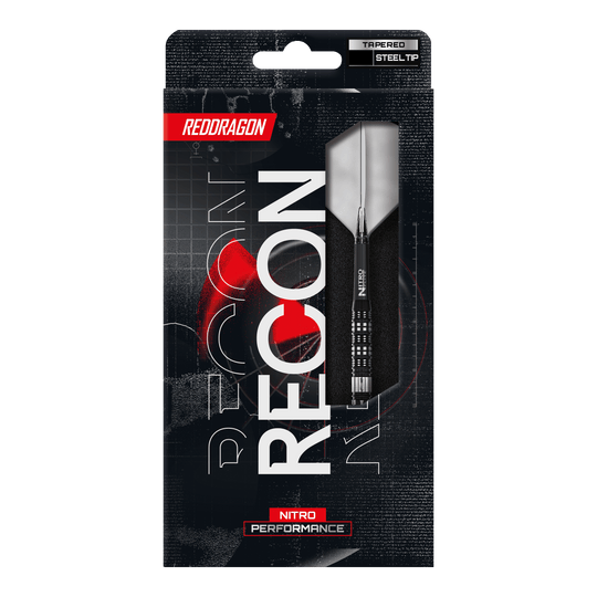 Red Dragon Recon Tapered Steeldarts Red Dragon Recon Tapered Steeldarts. Hier sieht man das Design der konisch zulaufenden Steeldarts.