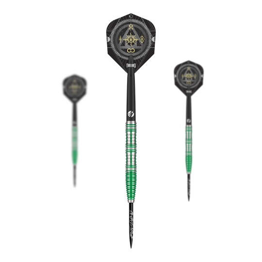 Shot Alchemy Mythril Steeldarts Abgebildet ist ein Set Shot Alchemy Mythril Steeldarts. Dies sind hochwertige Steeldarts für den professionellen Einsatz.