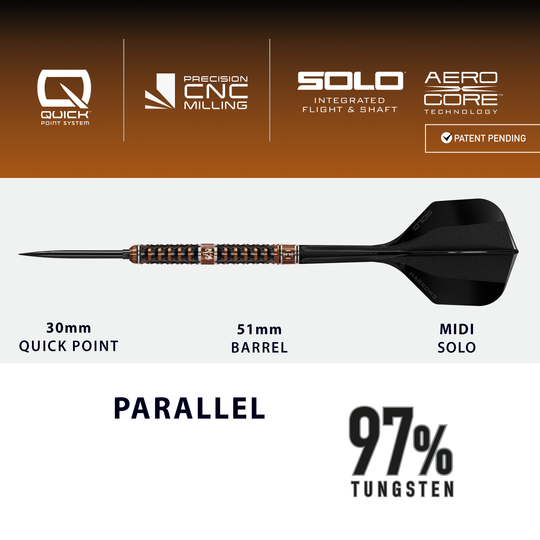 Harrows Wolfram Trinity Quick Point Steeldarts Gezeigt werden die Harrows Wolfram Trinity Quick Point Steeldarts. Diese Darts zeichnen sich durch ihre hohe Präzision und Verarbeitung aus.