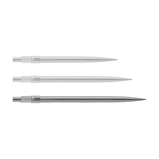 Harrows Quick Point Dartspitzen - Silber Abgebildet sind wahrscheinlich silberne Dartspitzen von Harrows mit einer Länge von 40mm. Die Datei heißt 'QP23950_Harrows_QuickPoint_Dartspitzen_Silber_40mm_1'.