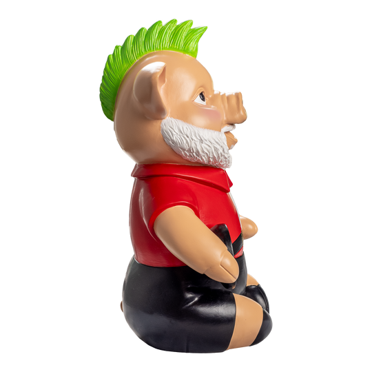Sport1 Grinch Phrasenschwein Das Bild zeigt ein buntes Sparschwein mit grünem Irokesenschnitt und rotem Hemd. Es handelt sich um das Produkt "Sport1 Grinch Phrasenschwein".