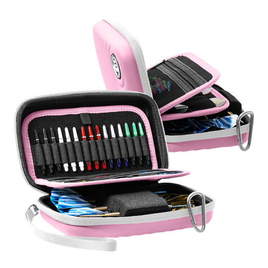Bulls Orbis XL Dartcase - Pink Abgebildet ist das Bulls Orbis XL Dartcase in der Farbe Pink. Es bietet viel Platz für Dartzubehör.