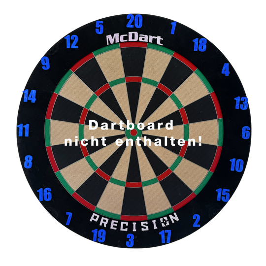 McDart Dartboard Steckzahlen / Zahlenring Classic Ein blaues Board ist abgebildet. Das Bild zeigt das klassische Design auf einfache Weise.