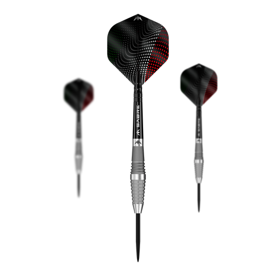 Mission Michele Turetta Sandblasted Steeldarts - 23g Mission Michele Turetta Sandblasted Steeldarts - 23g im Set dargestellt. Das Bild zeigt mehrere Dartpfeile als Produktset mit sandgestrahlter Optik.