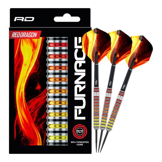 Red Dragon Furnace Steeldarts Auf dem Bild sind die Red Dragon Furnace Steeldarts vollständig abgebildet. Das Produkt wird in seiner Gesamtheit präsentiert.