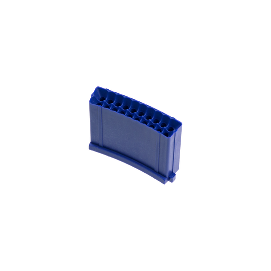 Das Bild zeigt ein blaues Ersatzfeld für Löwen Dartautomaten. Es ist rechteckig geformt und hat mehrere kleine Löcher auf der Oberseite.