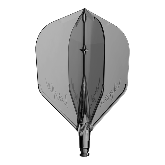L-Style L-System L3 Ersatzflight Ein Ersatzflight für Dartpfeile in klarem Schwarz ist abgebildet.