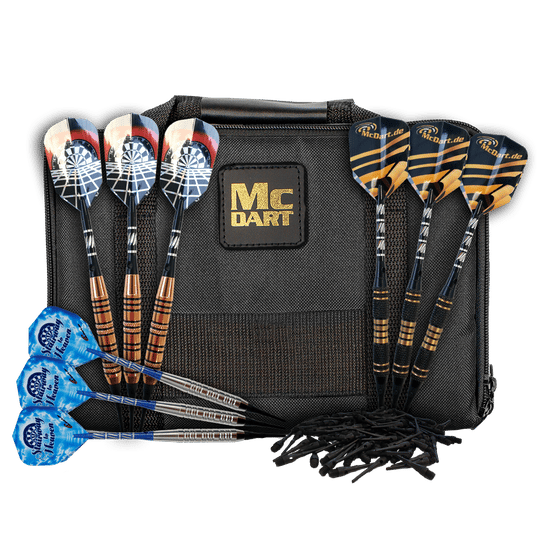 McDart Master Tasche mit 9 Soft Dartpfeilen und Zubehör