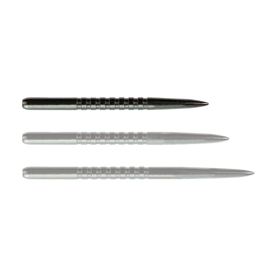 57751_Bulls_GP3_Steeldartspitzen_Schwarz_34mm_1029ypaEReEQPy Das Bild zeigt drei schwarze Steeldartspitzen des Modells "Bulls GP3". Die Spitzen liegen nebeneinander auf weißem Hintergrund.