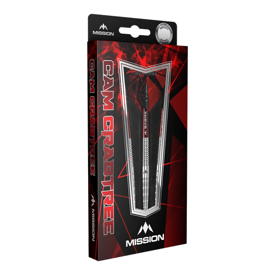 Mission Cam Crabtree Natural Steeldarts Das Bild zeigt die Mission Cam Crabtree Natural Steeldarts. Diese Darts sind robust und für präzises Werfen geeignet.