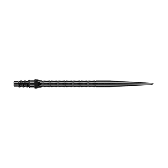 Winmau Switch Point Wave Steeldartspitzen - Schwarz Hier sind schwarze Steeldartspitzen mit Wave-Struktur abgebildet. Die Spitzen haben vermutlich eine Länge von 40 mm.
