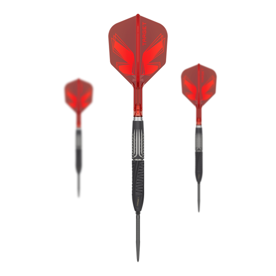 Target Shift Swiss Point Steeldarts Zu sehen sind die Target Shift Swiss Point Steeldarts. Das Set ist komplett dargestellt.
