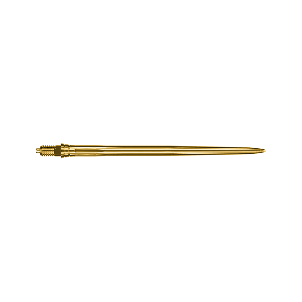 Caliburn EZ-EVO Dartspitzen - Smooth - Gold Eine goldene Dartspitze ist abgebildet. Sie ist glatt und etwa 45 mm lang.